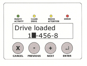 Autoloader Console Home Screen Drive Loaded