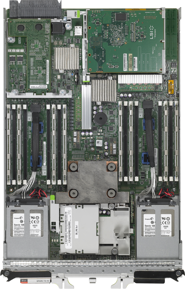 SPARC T3-1B Server Module Top Zoom