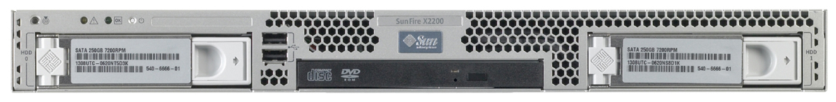 Sun Fire X2200 M2, RoHS:YL Front Zoom