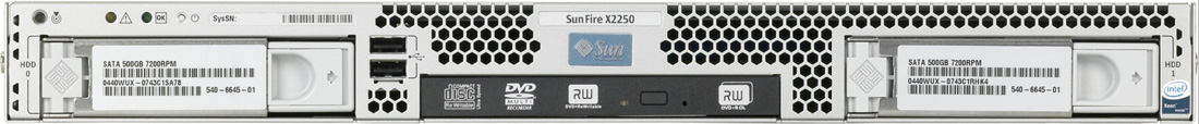 Sun Fire X2250 Front Zoom